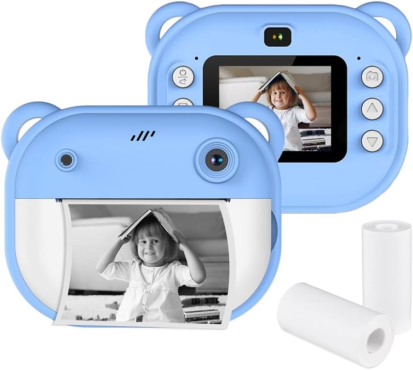 Kids Instant Print Camera β 1080P Video, Thermal Printing & Fun Features | Rechargeable, Kid-Friendly Design