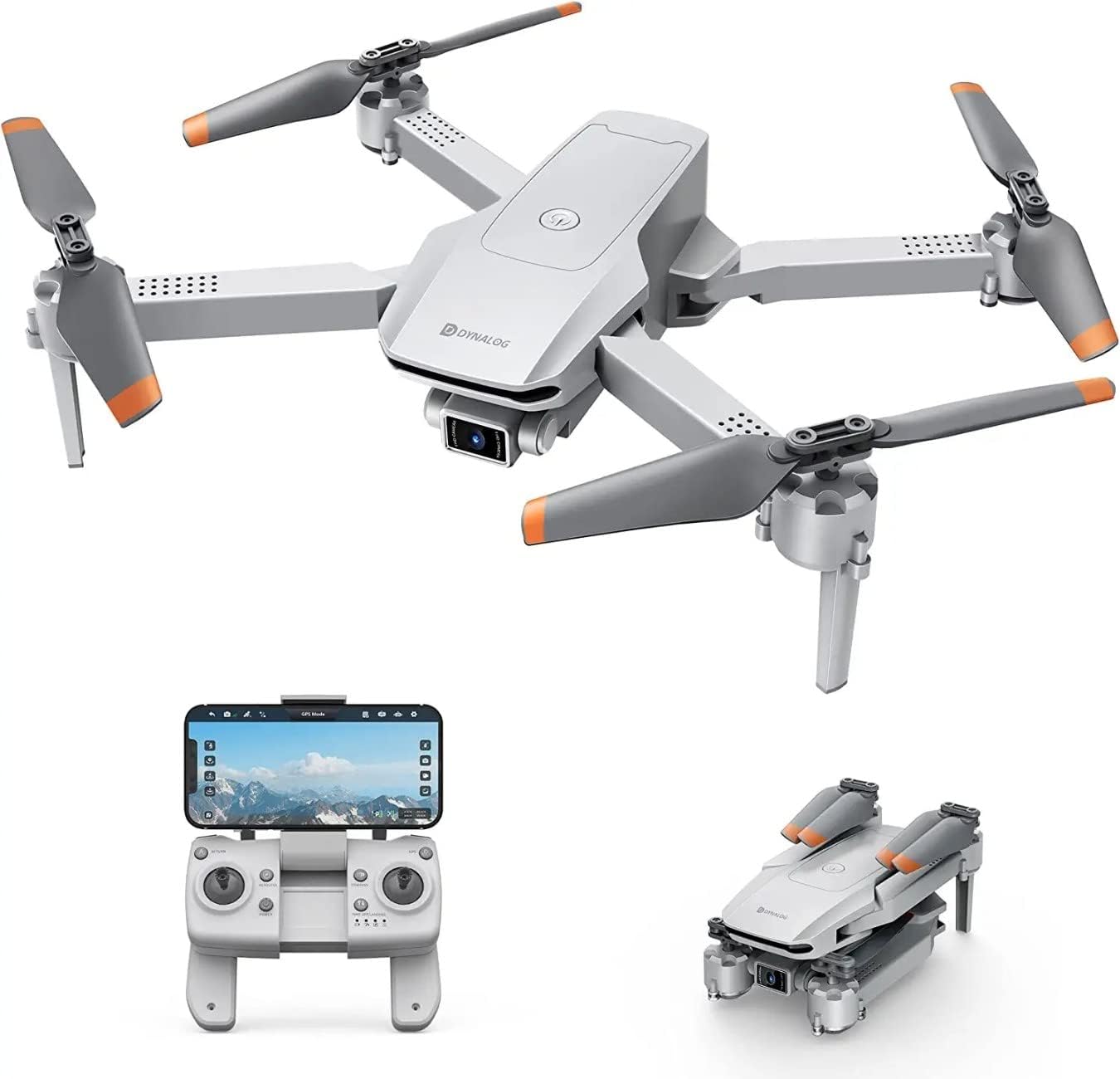 Dynalog DR-DG600C Foldable GPS Drone with Brushless Motor & Mini Display Remote