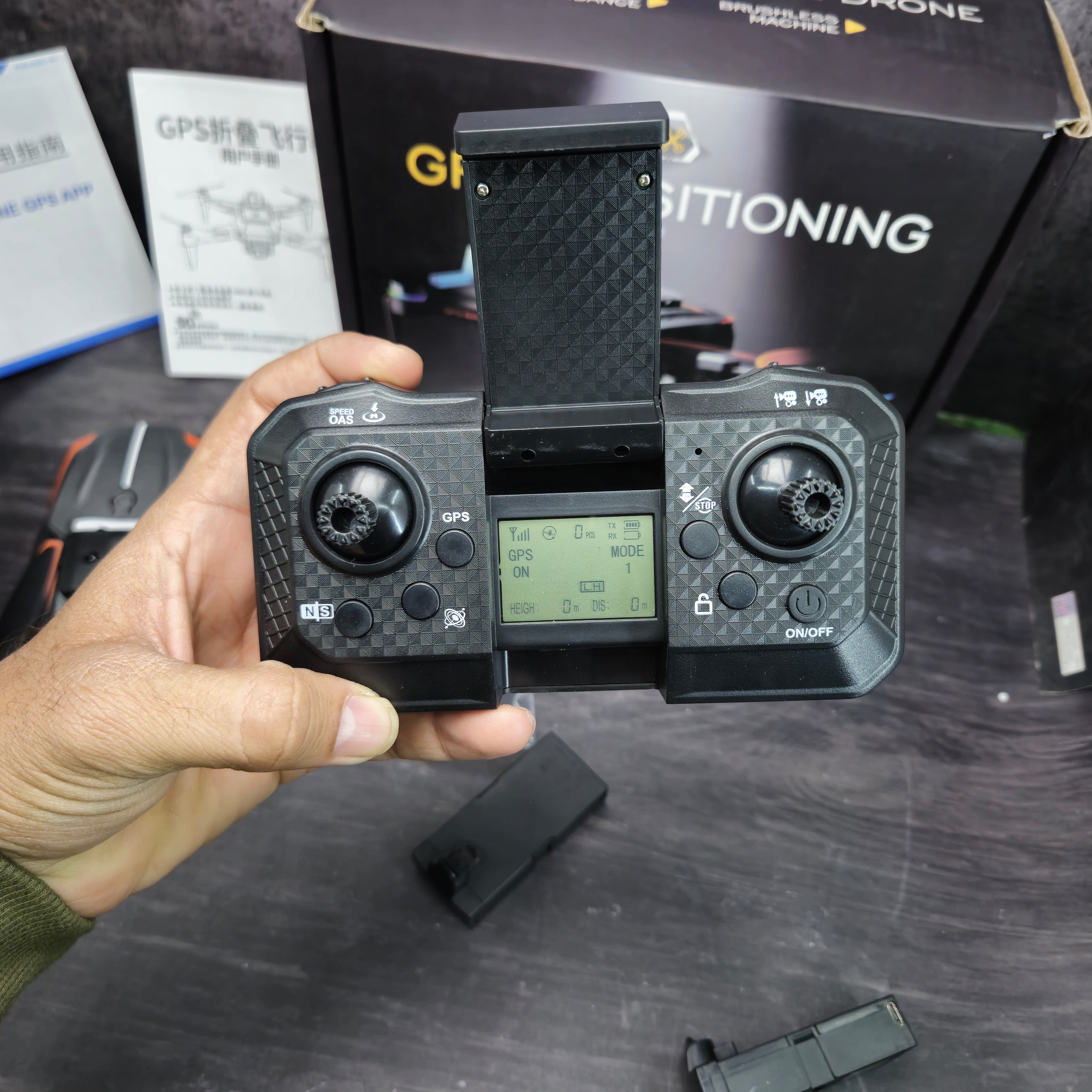 J6 PRO GPS DRONE WITH MINI DISPLAY IN REMOTE & DUAL BATTERY(Brushless Motor)