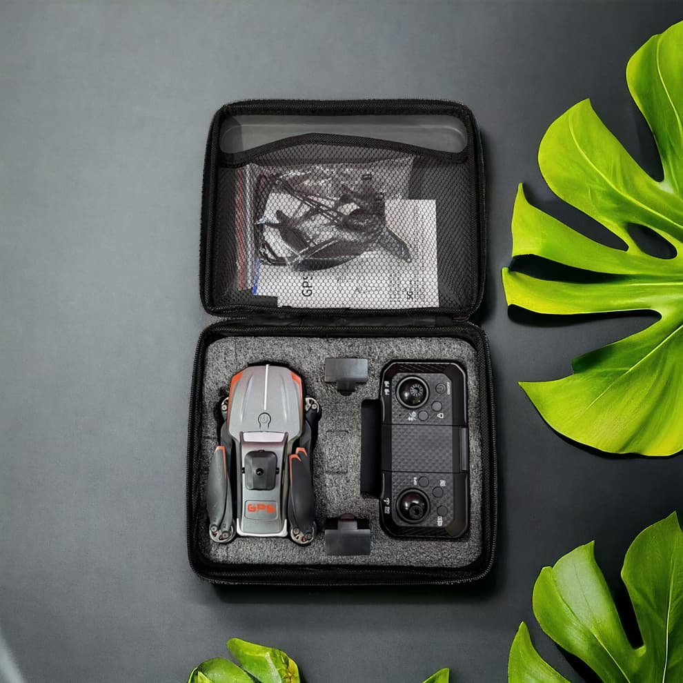 J6 PRO GPS DRONE WITH MINI DISPLAY IN REMOTE & DUAL BATTERY(Brushless Motor)