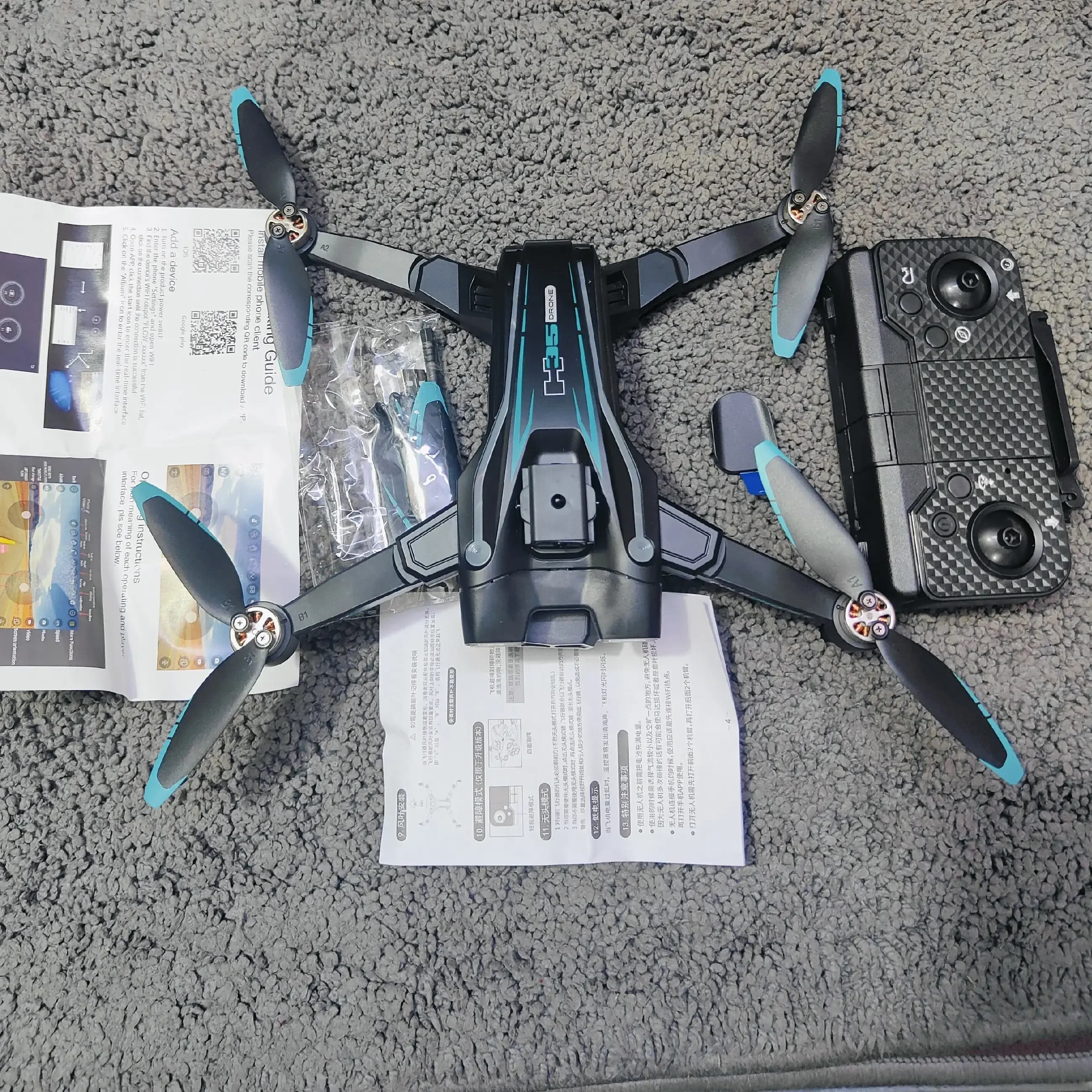 H35 Drone with 3 Axis Gimbal Camera & Brushless Motor