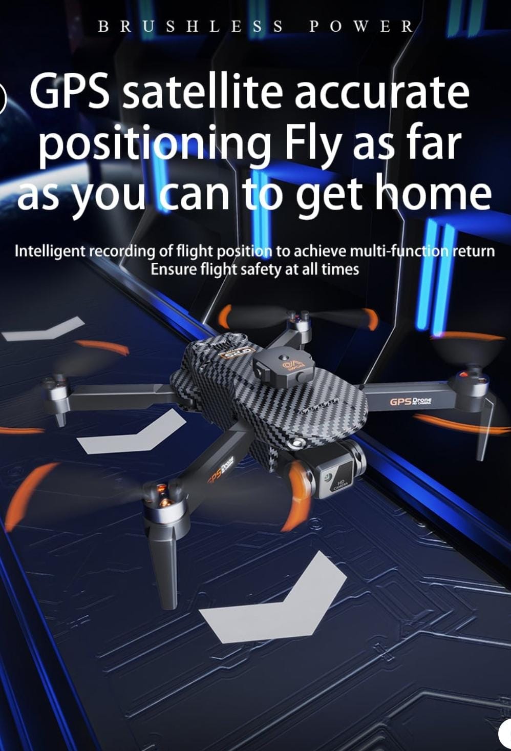 New S25 Drone Camera Brushless Motor GPS Remote Control Helicopter Quadcopter Foldable & Carbon Fiber Brushless HD