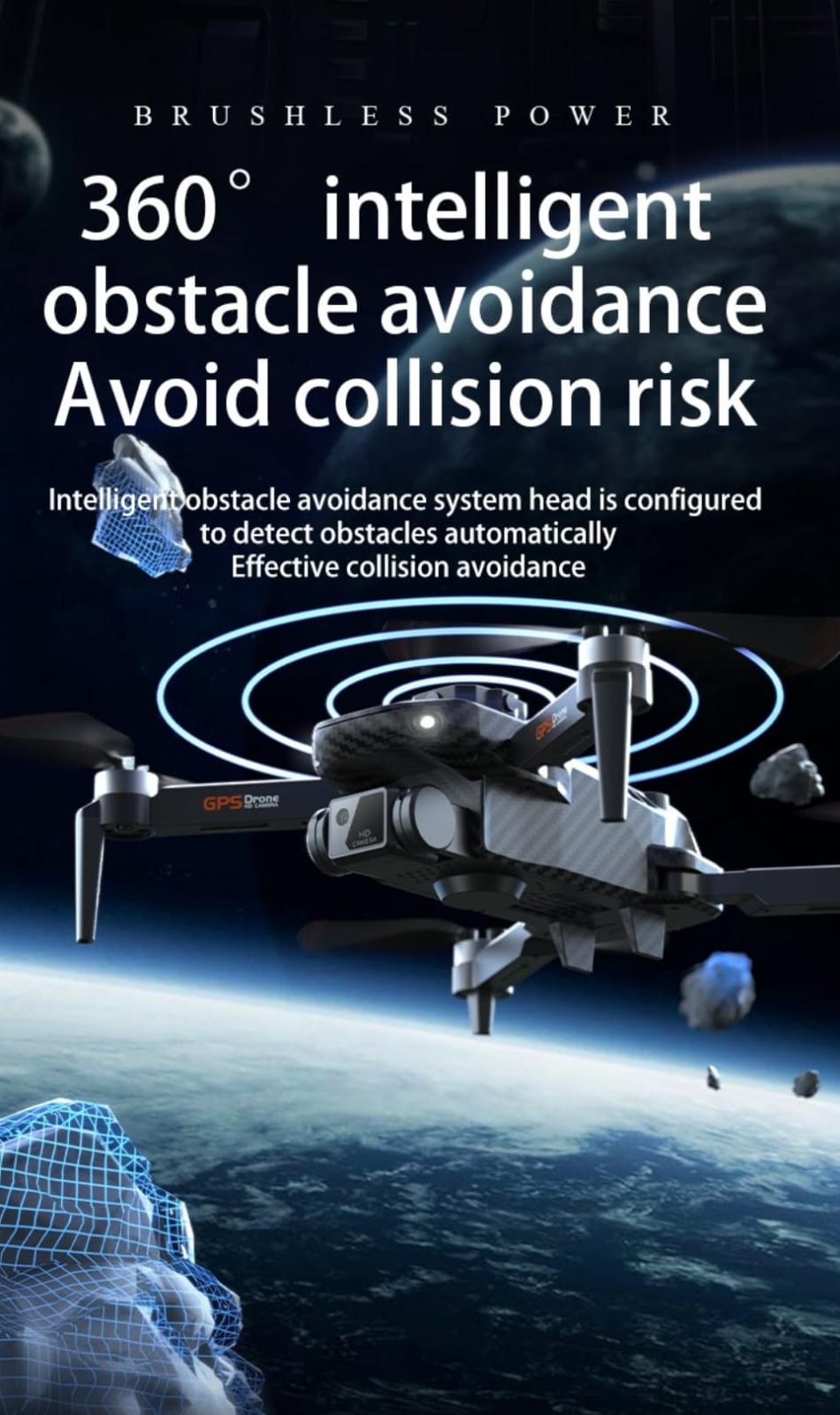 New S25 Drone Camera Brushless Motor GPS Remote Control Helicopter Quadcopter Foldable & Carbon Fiber Brushless HD