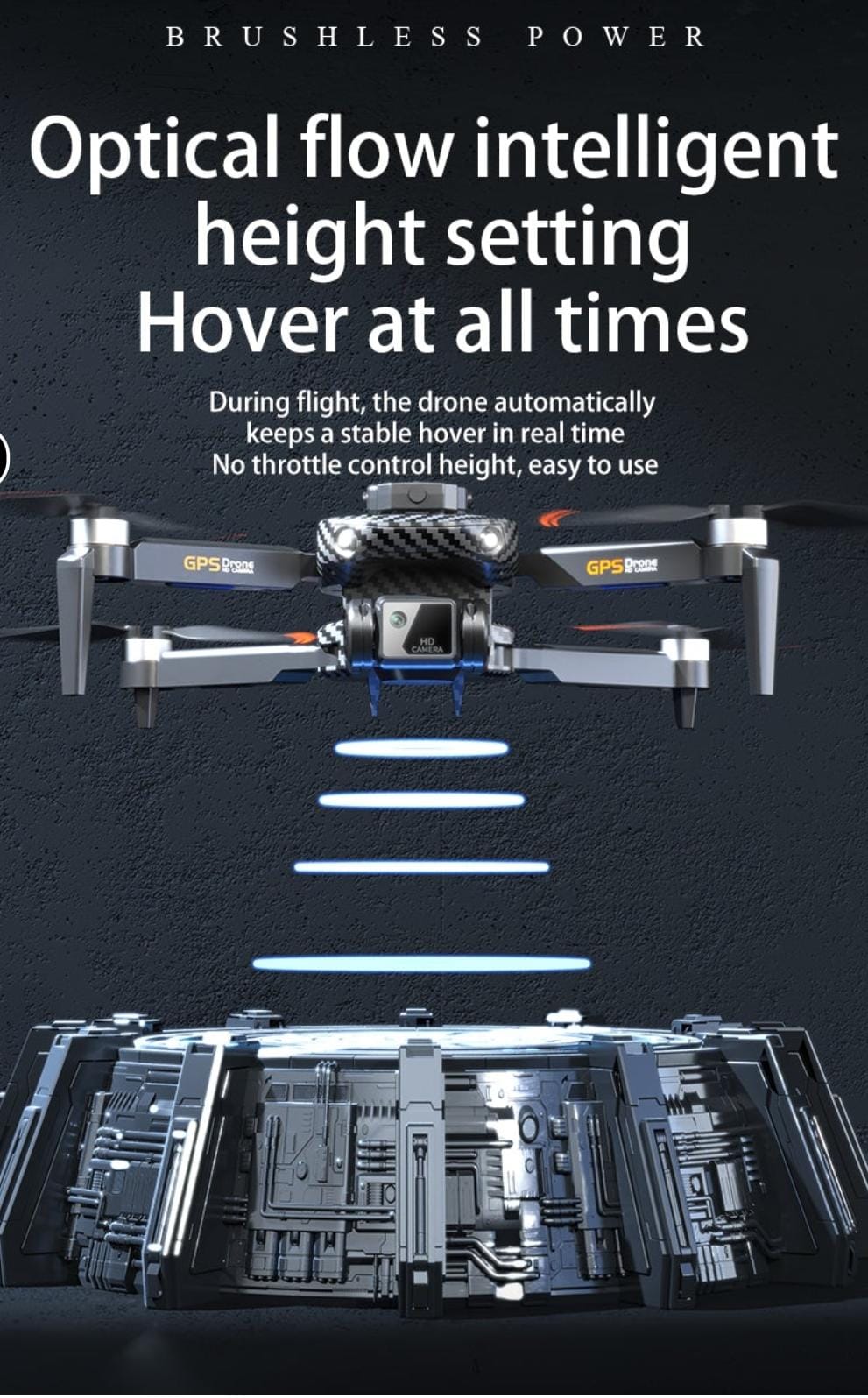 New S25 Drone Camera Brushless Motor GPS Remote Control Helicopter Quadcopter Foldable & Carbon Fiber Brushless HD