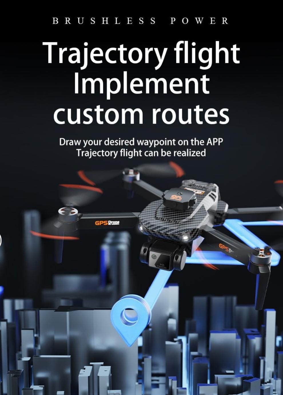 New S25 Drone Camera Brushless Motor GPS Remote Control Helicopter Quadcopter Foldable & Carbon Fiber Brushless HD