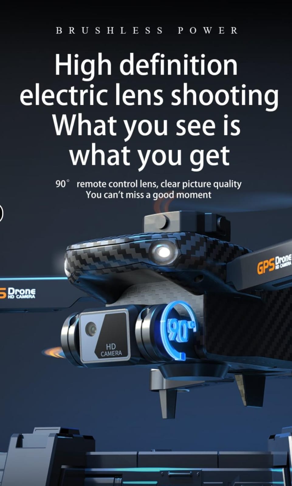 New S25 Drone Camera Brushless Motor GPS Remote Control Helicopter Quadcopter Foldable & Carbon Fiber Brushless HD