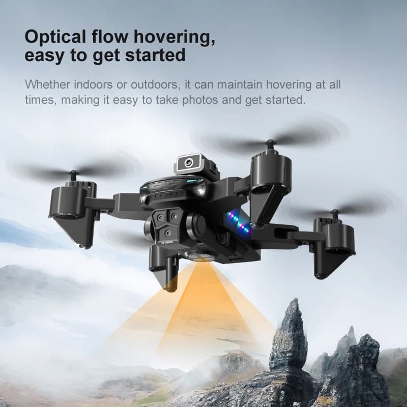KY605s Drone with Camera 4K Professional Aerial Photography Three Cameras Drone Optical Flow Folding Obstacle Avoidance Drone