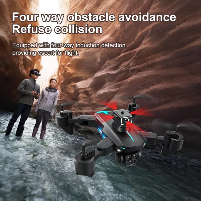 KY605s Drone with Camera 4K Professional Aerial Photography Three Cameras Drone Optical Flow Folding Obstacle Avoidance Drone