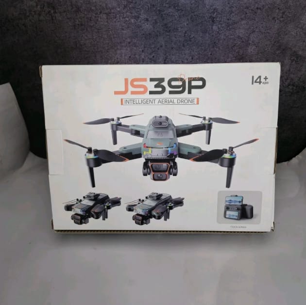 JS39P 4K Dual Camera Drone with 9-Inch Display Remote, 360° Obstacle Avoidance, FPV, VR Mode & 25-Min Flight Time