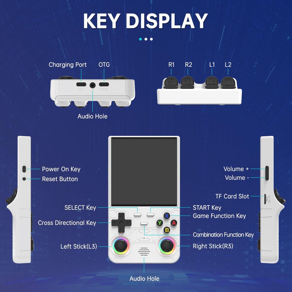 R36 Ultra Retro Handheld Game Console, with 64G Built-in 20000+ Games, 3000mAh Rechargeable, Support 20+ Simulators, Linux System, 4.0 Inch IPS Screen Portable Pocket Arcade