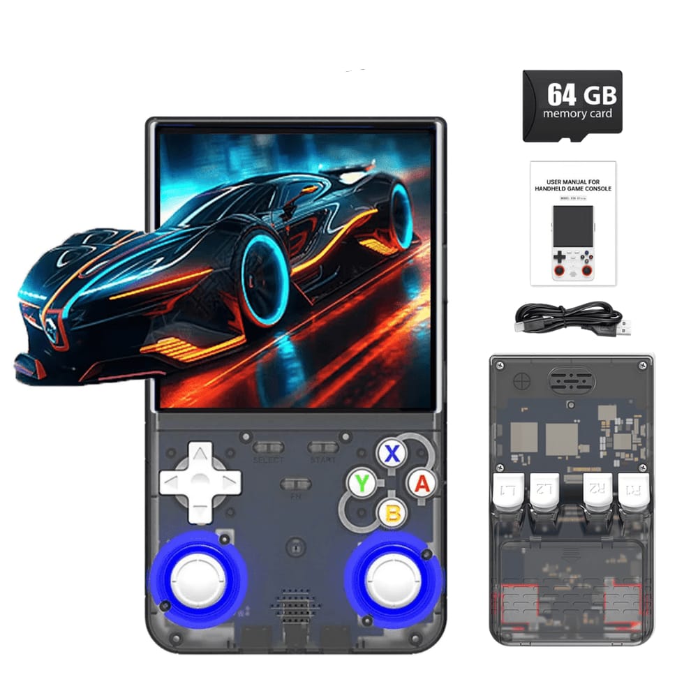 R36 Ultra Retro Handheld Game Console, with 64G Built-in 20000+ Games, 3000mAh Rechargeable, Support 20+ Simulators, Linux System, 4.0 Inch IPS Screen Portable Pocket Arcade
