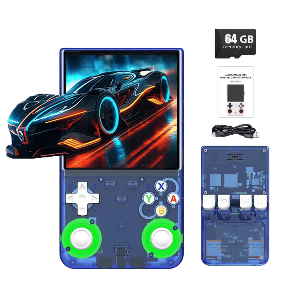 R36 Ultra Retro Handheld Game Console, with 64G Built-in 20000+ Games, 3000mAh Rechargeable, Support 20+ Simulators, Linux System, 4.0 Inch IPS Screen Portable Pocket Arcade