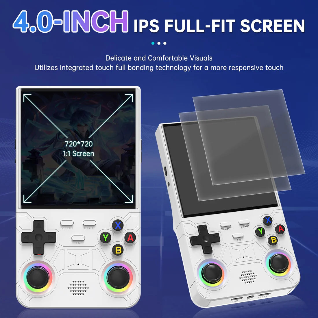 R36 Ultra Retro Handheld Game Console, with 64G Built-in 20000+ Games, 3000mAh Rechargeable, Support 20+ Simulators, Linux System, 4.0 Inch IPS Screen Portable Pocket Arcade