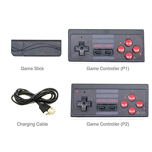 Plug and Play Wireless HD 1080p TV Video Game for Kids (8 Bit Retro Built-in Games) for up to 2 Players HDMI Game Stick Dongle (Multicolor)