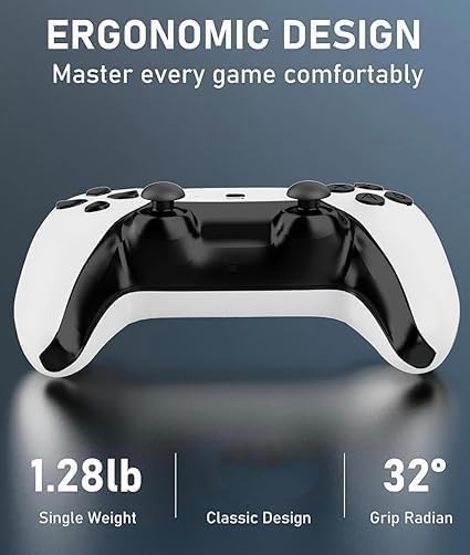(New 2025) Wireless Video Games for TV Gaming Retro Gaming Console with Game Stick HD Game Plug & Play TV Video Game Set for 2 Player with 20,000 Games 2.4G Video Games for Kids (White)