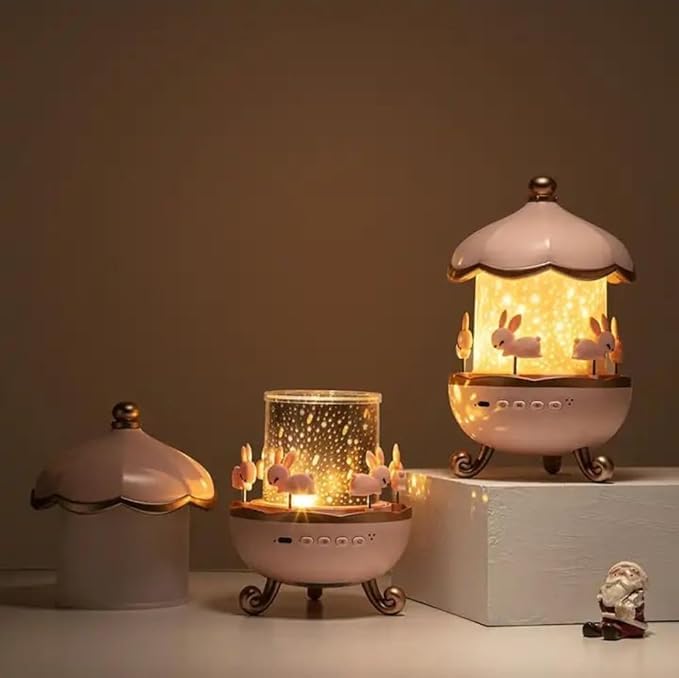 Rotating Star Projector Night Light for Kids – 12 Film Shades Baby Room Decor Lamp & Sleep Machine