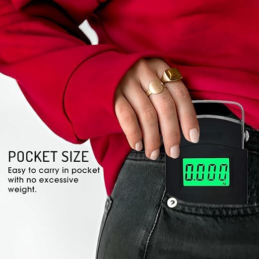 Portable Digital Hanging Scale – 50kg/110lb Capacity with LED Display & Hook Design