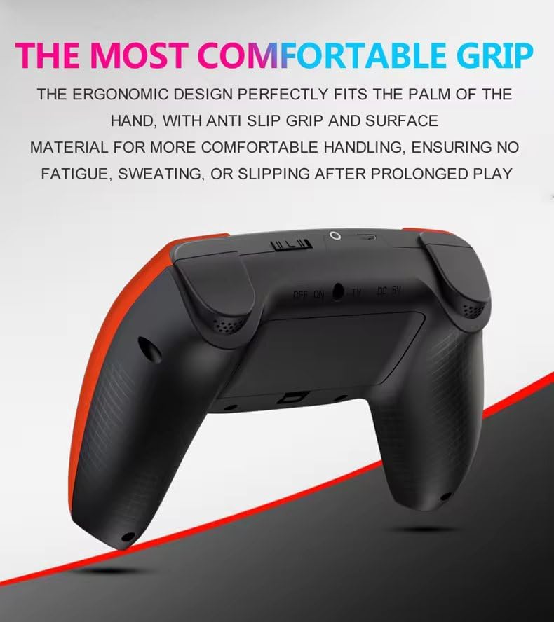 P5 Game Box Retro Handheld Game Console with 520 Built-in Games,1 Player Output for Big Screen Play; Includes Battery, USB Cable, & AV TV Output Cable for P5 Ergonomic Features Gaming