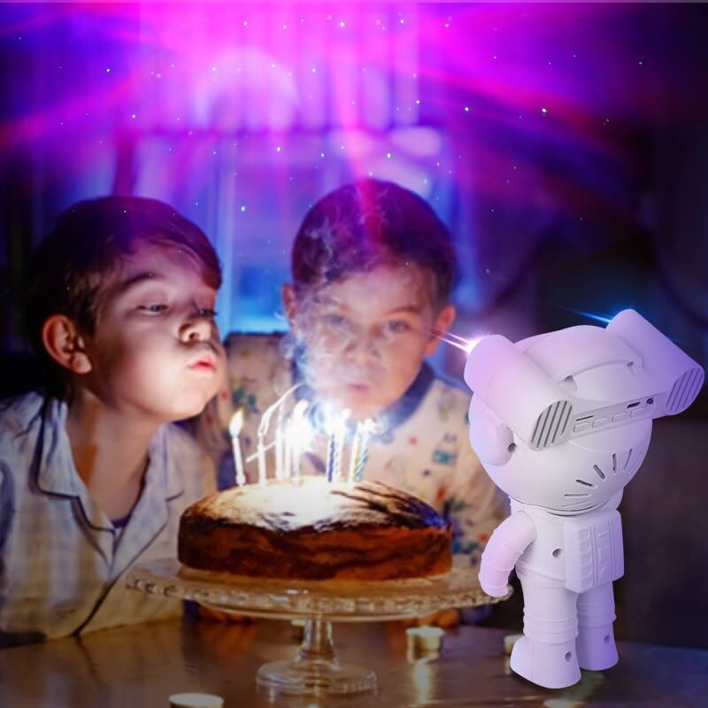 Astronaut Speaker Galaxy Projector Lamp with Inbuilt Bluetooth Speaker Robot Star Sky Space Night Light with Remote 360 Adjustable for Home, Gifts, Baby, Gaming Room and Dance Party
