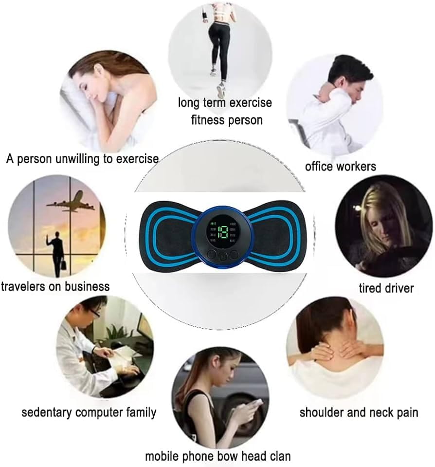 Butterfly Wireless Body Massager for Pain Relief 8 Mode & 19 Strength Levels