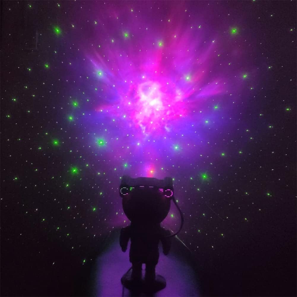 Astronaut Galaxy Projector Night Light – 360° Rotating Star Nebula Lamp with Timer & Cosmic Light Show