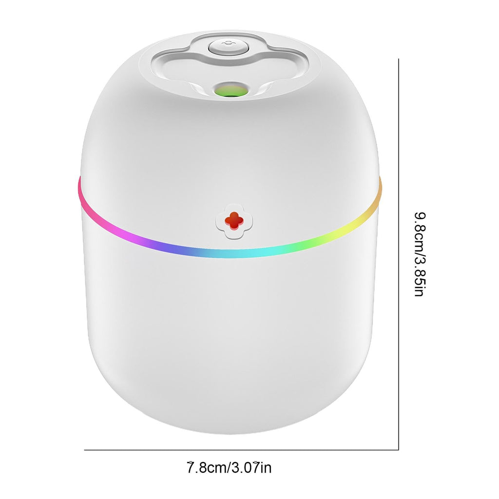 USB Personal Humidifier – 220ml Mini Cool Mist Diffuser with Dual Spray for Desk, Travel, Bedroom Use