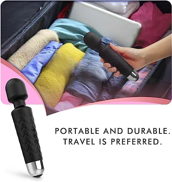 Rechargeable Electric Wand Massager Wand | 20 Vibration Modes, Flexible Head | Deep Tissue Pain Relief for Neck, Back, Legs & Shoulders