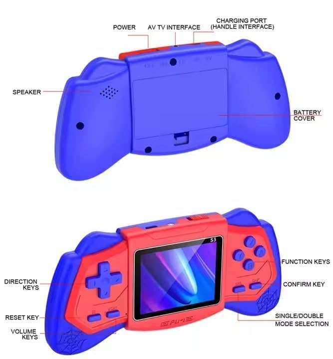 New S3 Handheld Video Game Set for Kids,500 Retro Video Games Console ,Rechargeable Retro Game Box with TV Game Support