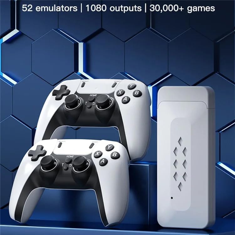 M22 Game Stick with 30,000+ Games & Dual Wireless Controller- Wireless HD, 52 Emulators, 30,000+ Games, 64GB, Classic Edition with Tekken Game