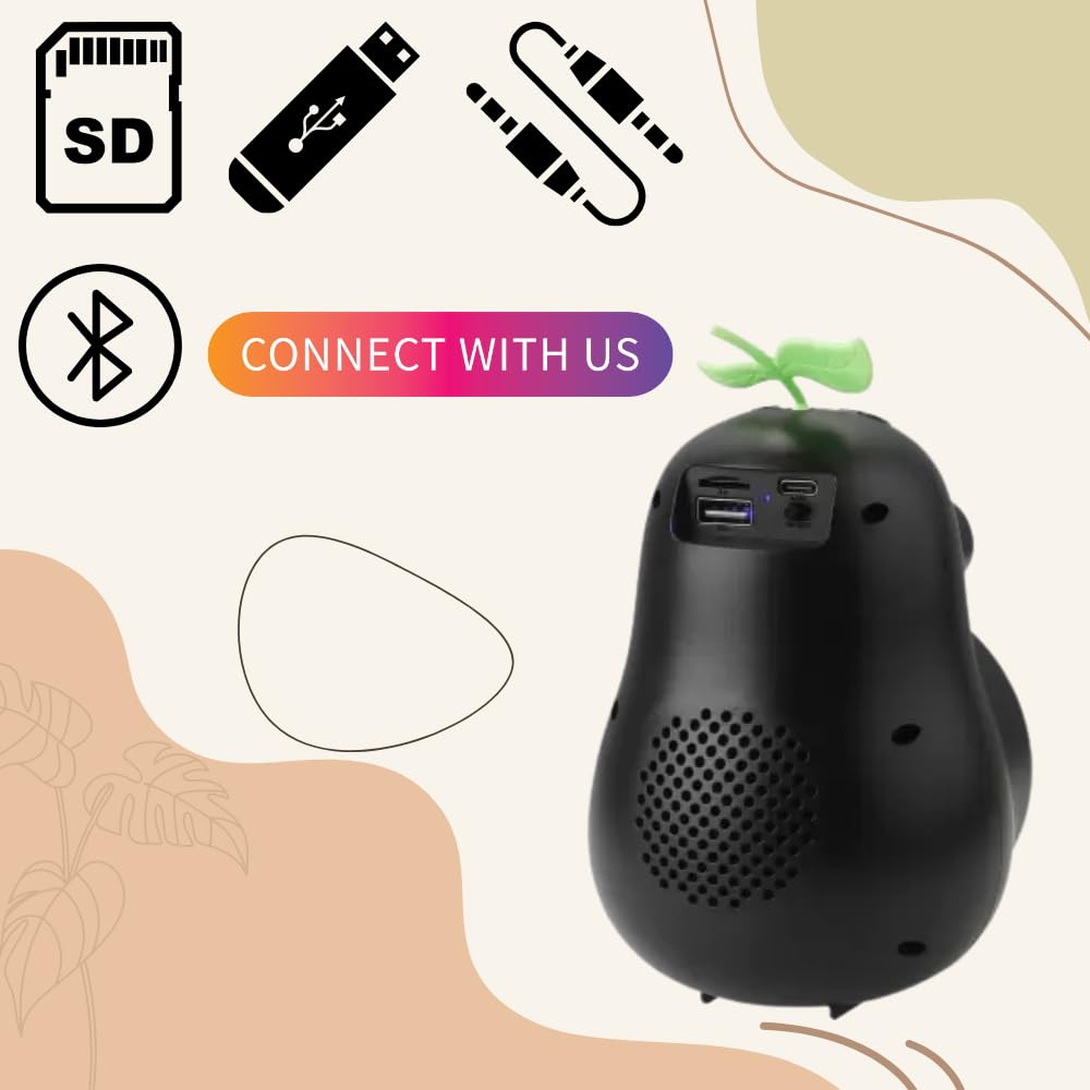 New pear shape Bluetooth Speaker with RGB Light Super Bass 5 W Bluetooth Speaker (Multicolor)