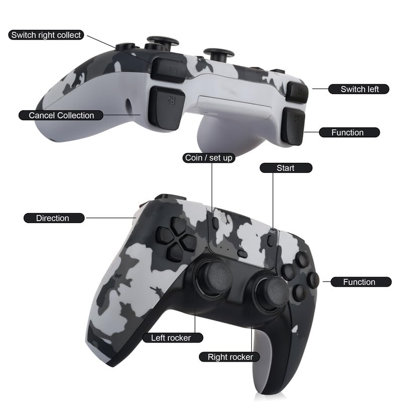 M18 Retro Gaming Console with 4K Ultra HD Game Stick, 2.4G Wireless Controller, 24000+ Games, 10 Emulators, Army Green