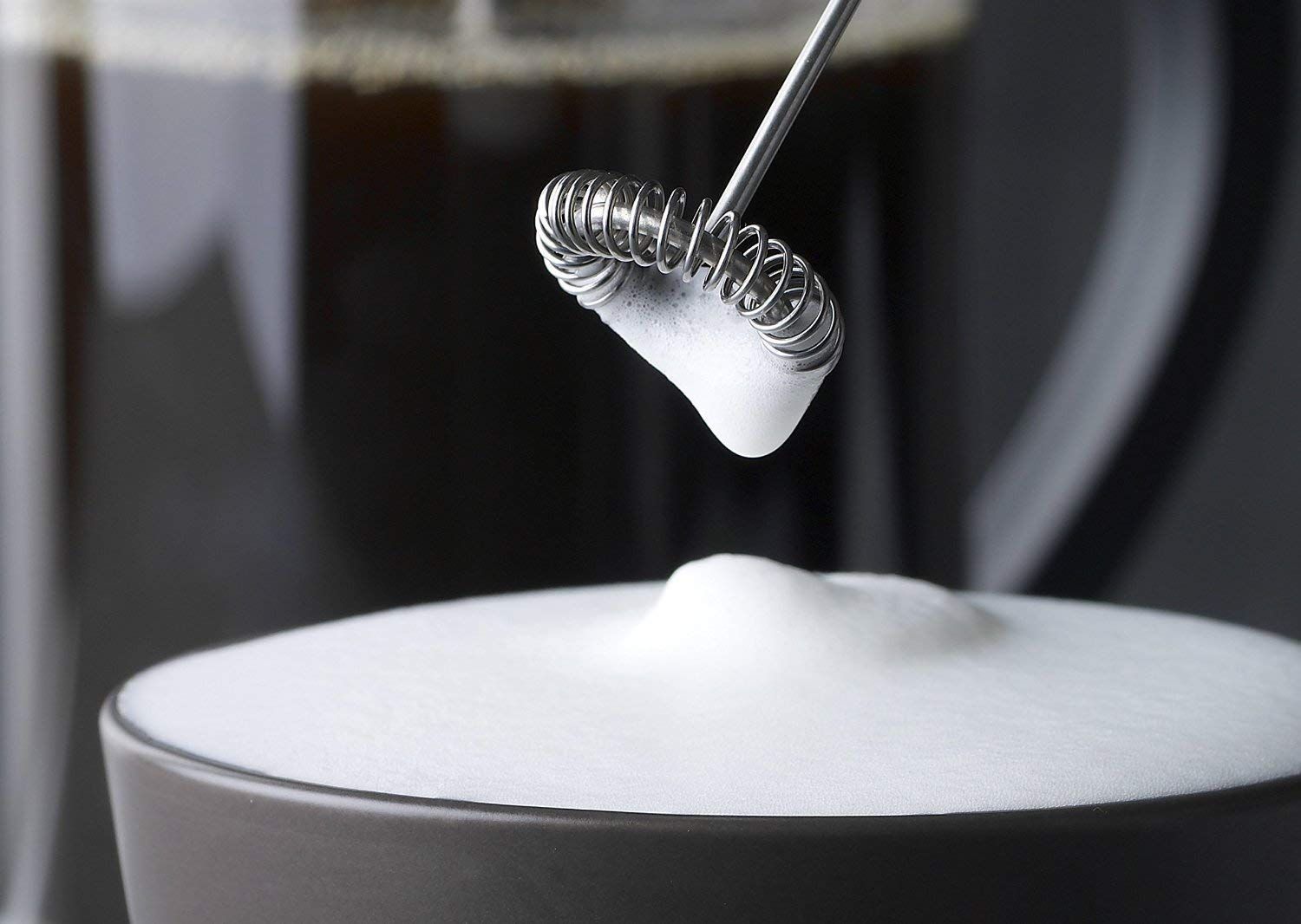 Electric Coffee Foamer & Milk Frother – Handheld Drink Mixer with ABS Handle for Cappuccino, Lemonade & More