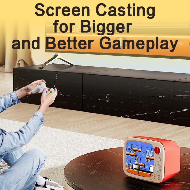 Mini TV Gaming Console with Dual Wireless Controller ,Retro Video Game Console for Kids & Adults, Built-in 740 Classic Video Games, 3.0'' Screen Mini TV Games Console Support TV Output and USB Charging (Multicolor)