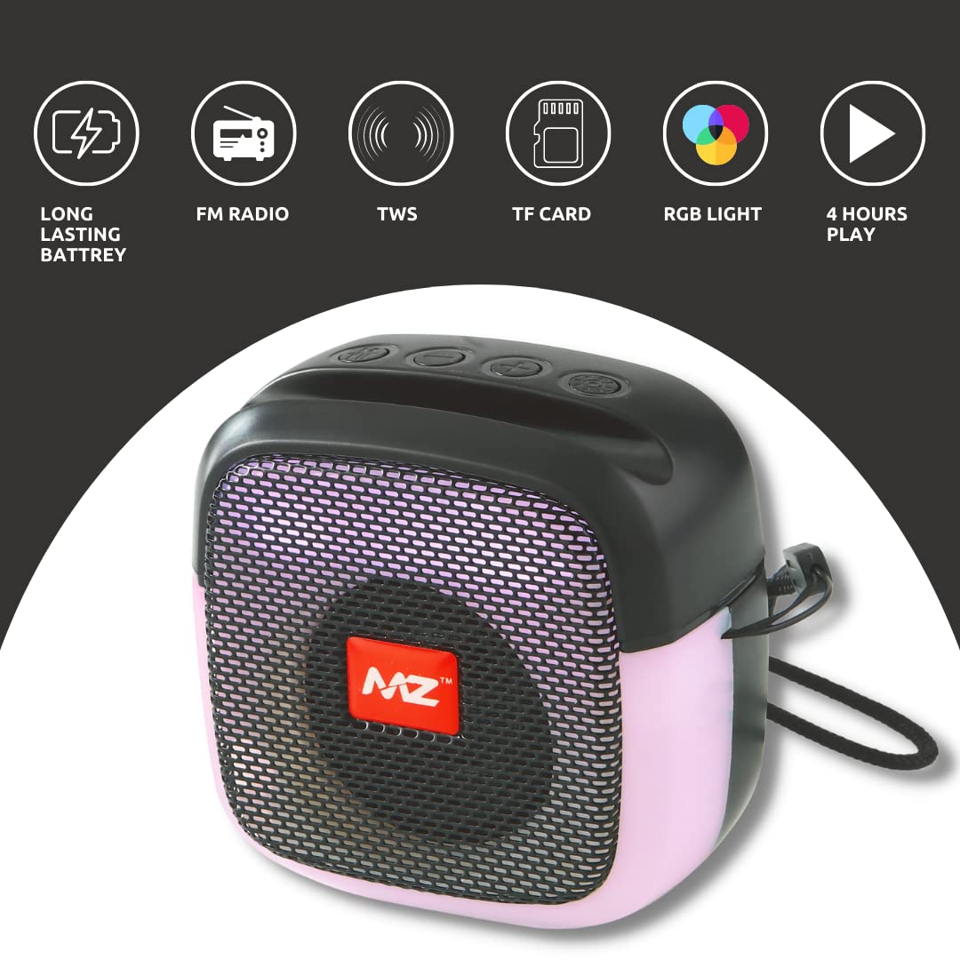 MZ M424SP (Portable Bluetooth Speaker) Dynamic Thunder Sound with Disco LED 5 W Bluetooth Speaker (Random Color)