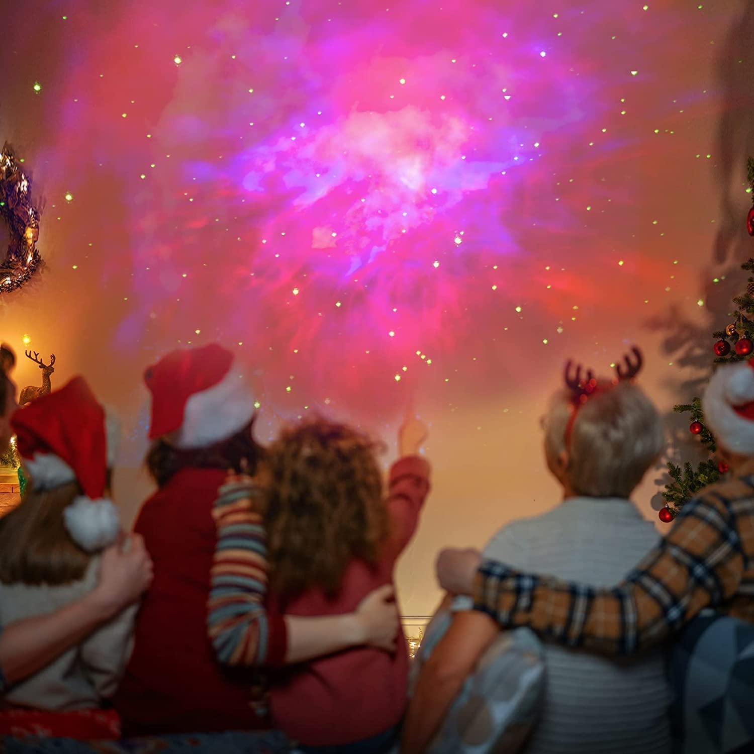 Astronaut Galaxy Projector Night Light – 360° Rotating Star Nebula Lamp with Timer & Cosmic Light Show