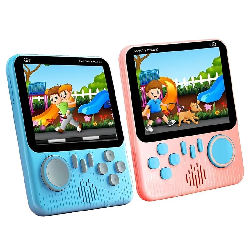 G7 Retro Handheld Gaming Console for Kids & Adults – 666-In-1 Built-in Classic Video Games – Rechargeable Game Console for Boys 7-14 Years – TV Output – Portable Toy Gift