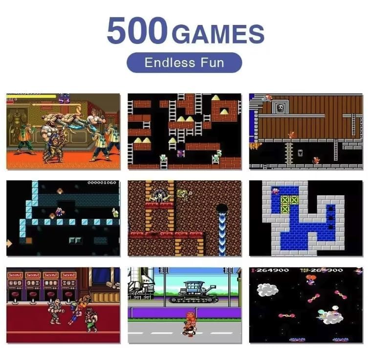 New S3 Handheld Video Game Set for Kids,500 Retro Video Games Console ,Rechargeable Retro Game Box with TV Game Support