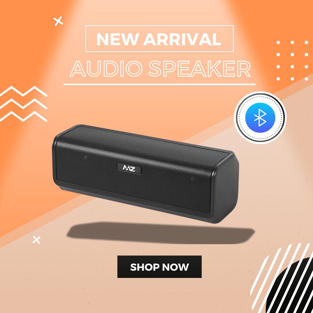 MZ M407 Premium BT Speaker – Wireless Speaker with HD Sound, Deep Bass, and 24-Hour Playtime – Portable Design for Home, Outdoors, and Parties