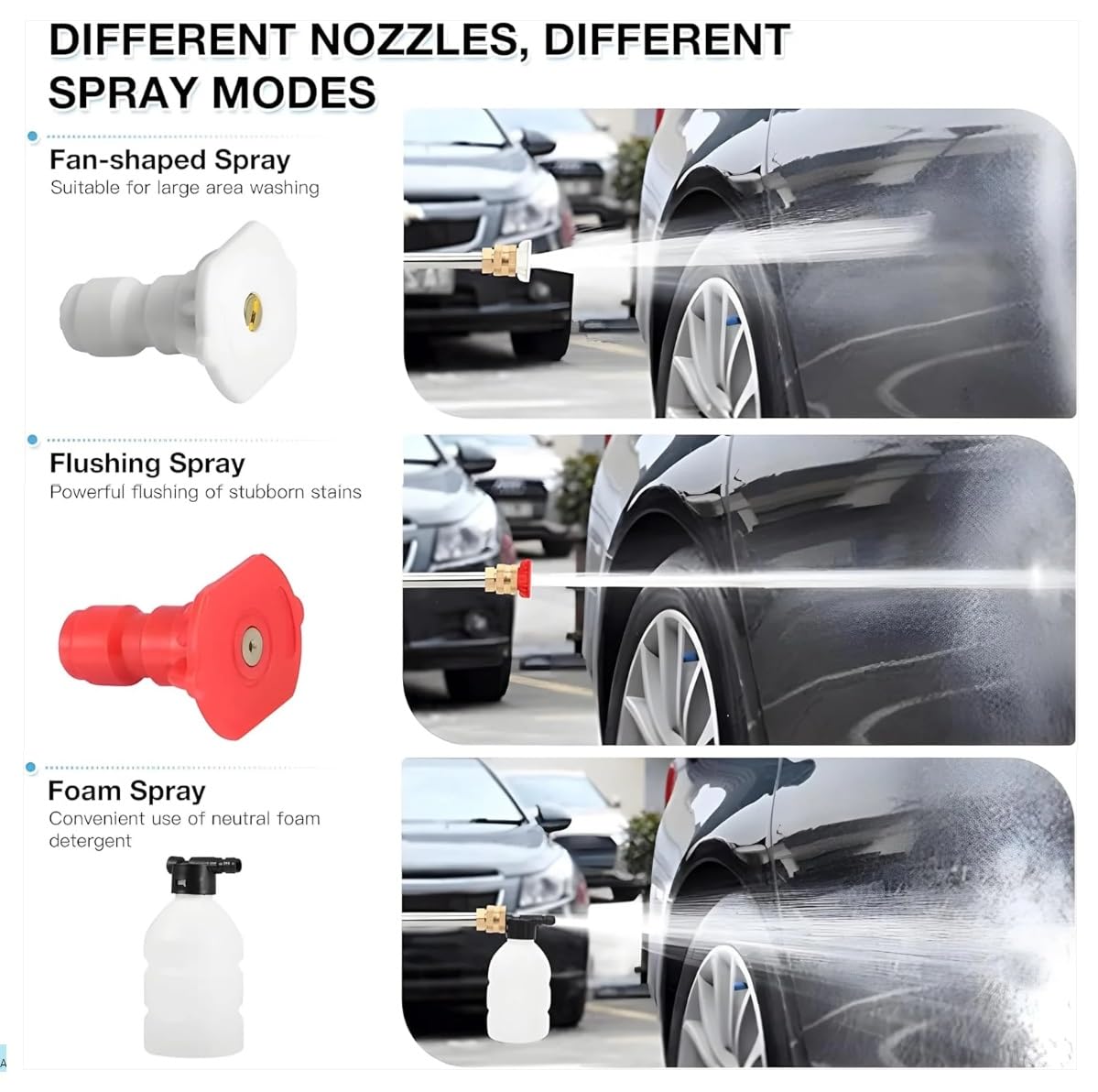 Cordless Portable Wireless High Pressure Washer Gun 48V for Car Wash Bike Washing Cleaning| Adjustable Nozzle and 5M Hose Pipe (Double_Battery)