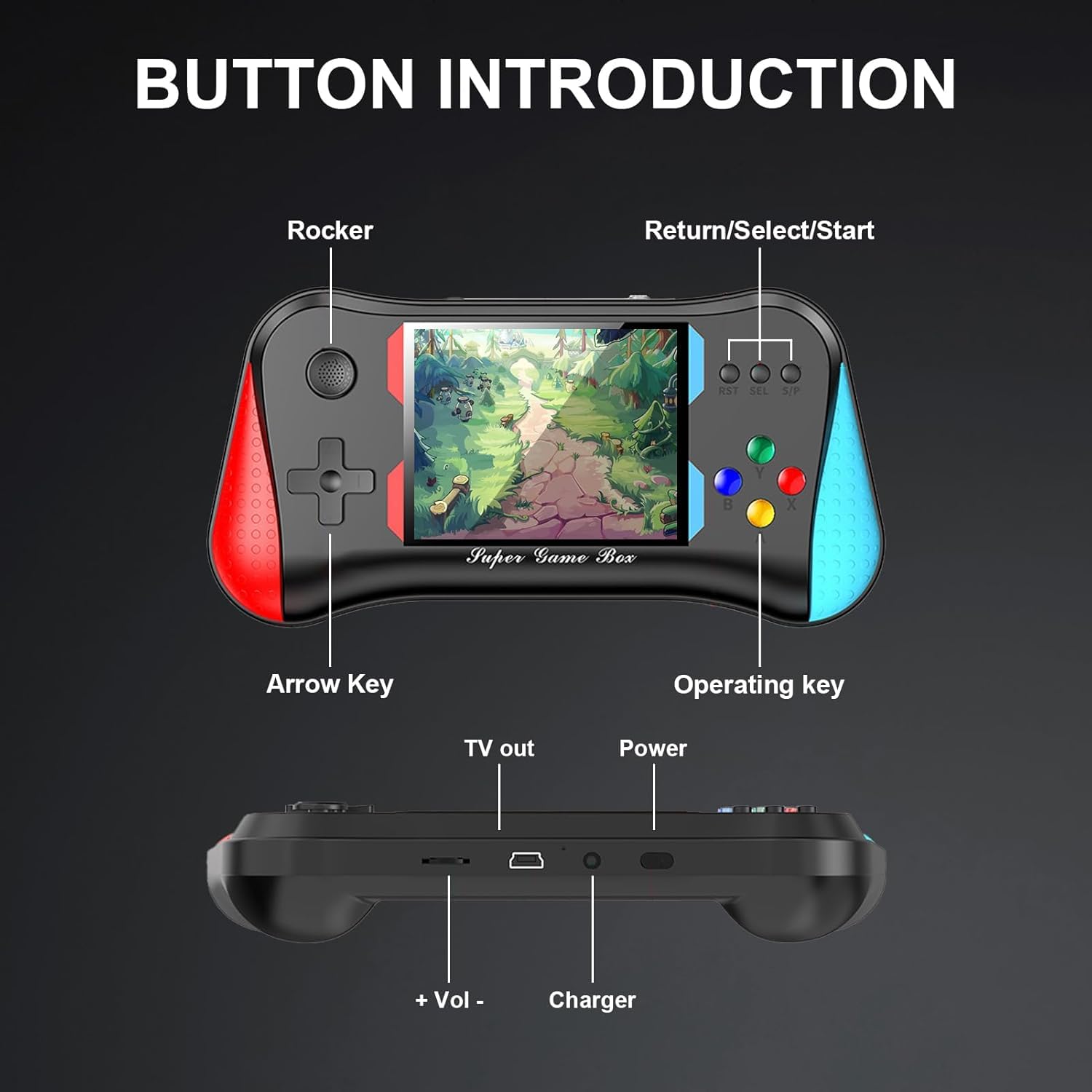 X7M Classic Retro Handheld Video Game for Kids | for Age 8-10 | Return Gifts for Birthday Party | Video Game for TV | USB Rechargeable