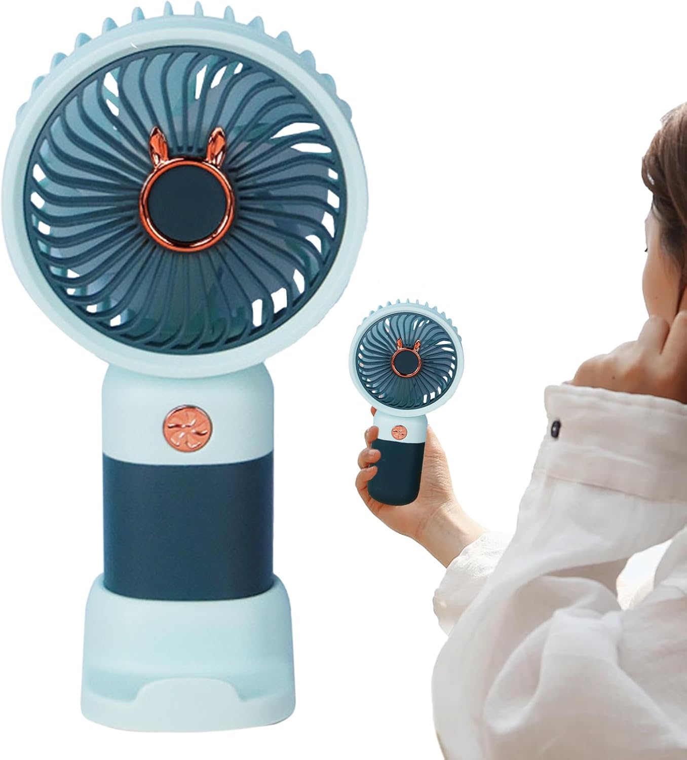 Handheld Fan Rechargeable – Small USB Personal Fan for Boys Girls | Portable Mini Fan for Travel, Indoor & Outdoor Use