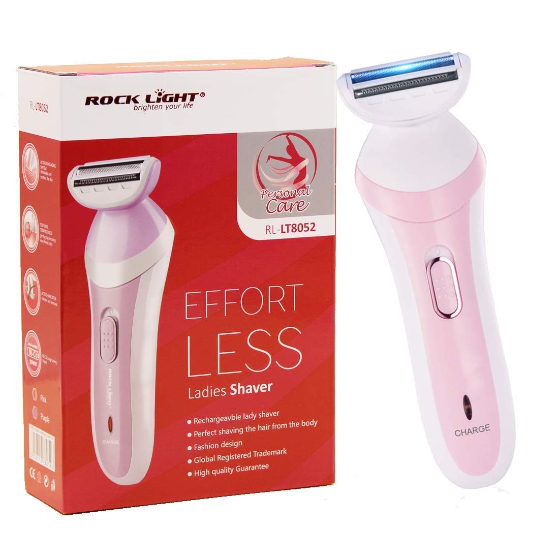 ROCK LIGHT Women’s Hair Remover – Rechargeable Shaver & Epilator for Legs, Arms, Bikini & Underarm