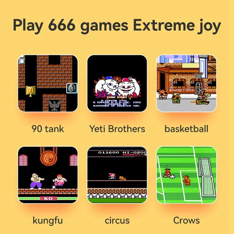 G7 Retro Handheld Gaming Console - 666 Classic Games in 1 | 3.5'' Big Screen | TV Output & External Remote for 2-Player Mode | Portable Gaming Console ( Random Color)