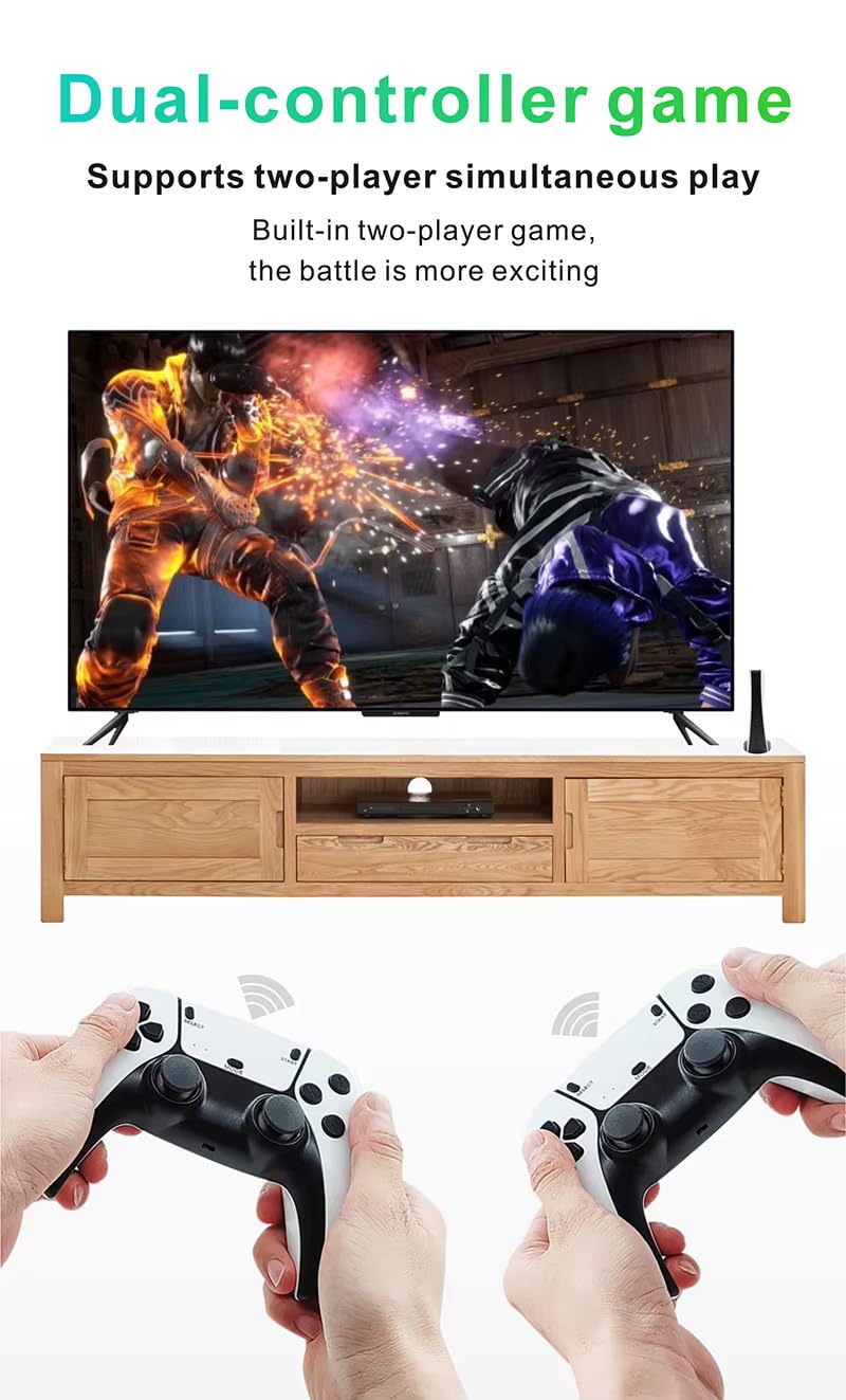 M64 Game CONSOLE PS5 Look With Dual Controller – 15000 Games, 4K HDMI Output, 2 Wireless Controllers