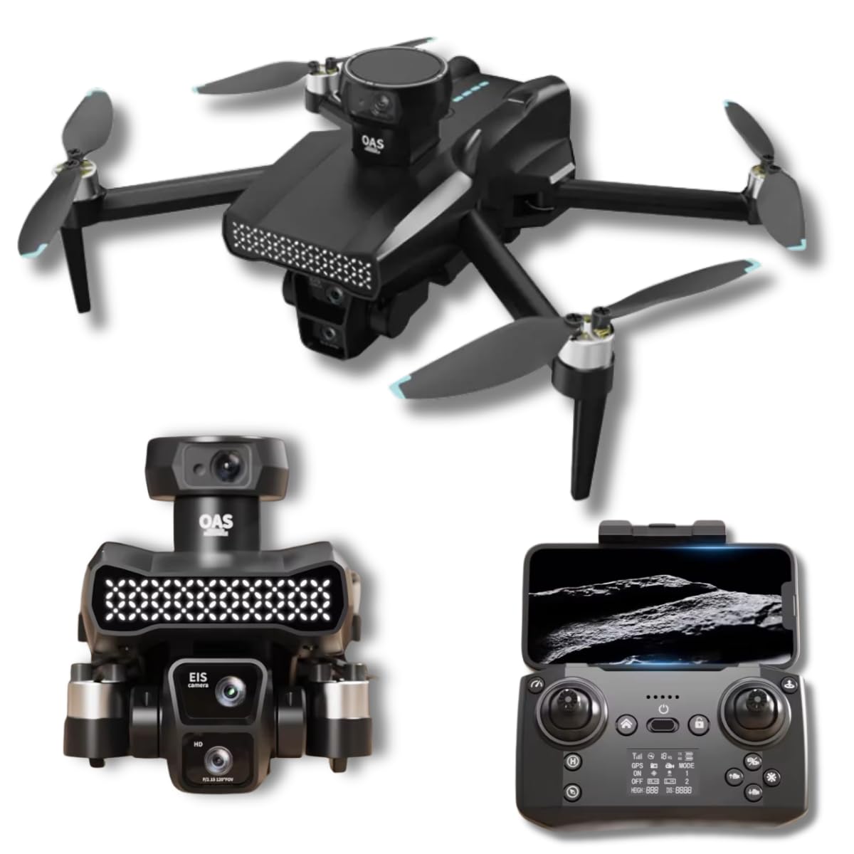 M101 GPS Drone with 8K UHD Camera – 30 Min Flight Time, GPS Auto Return, 5GHz FPV, Brushless Motor, Foldable Quadcopter with 3D Flips & Headless Mode for Aerial Photography