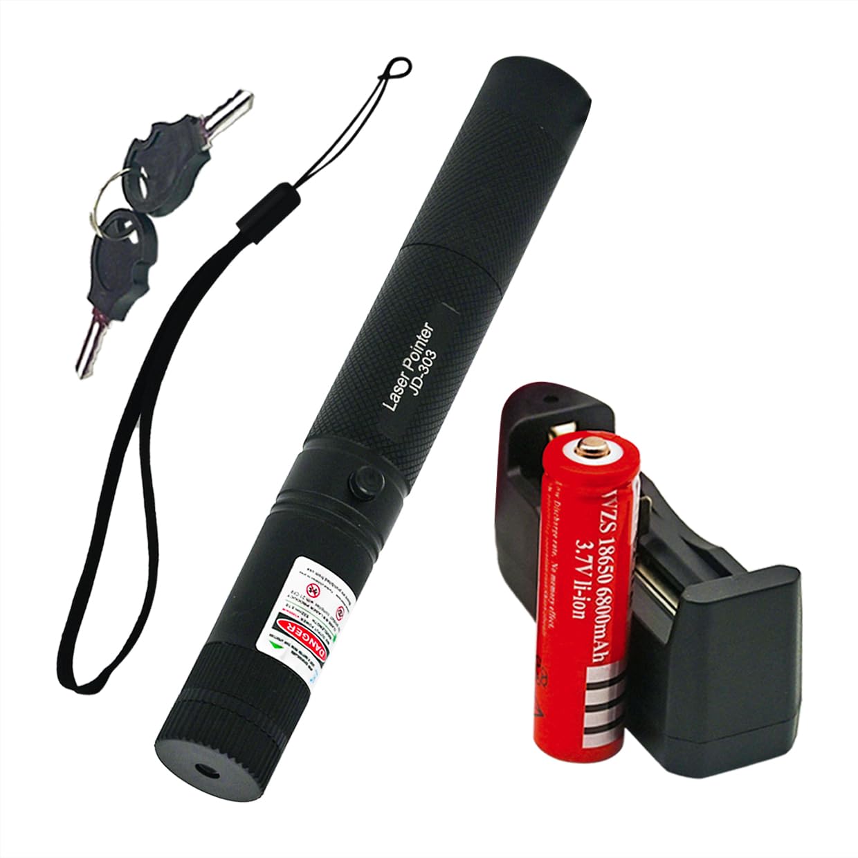 Rechargeable Red Laser Pointer – 2000m High-Power Beam for Presentations, Stargazing & Cat Play