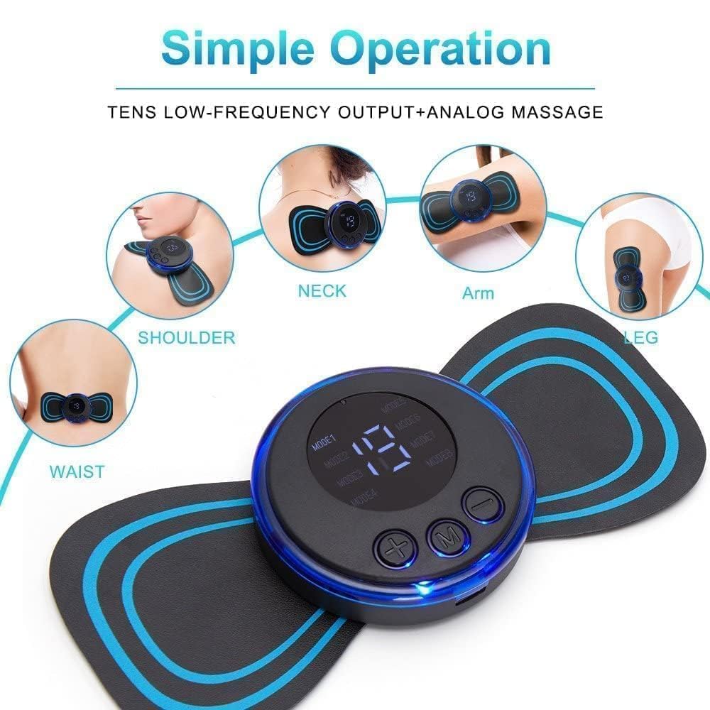 Butterfly Wireless Body Massager for Pain Relief 8 Mode & 19 Strength Levels