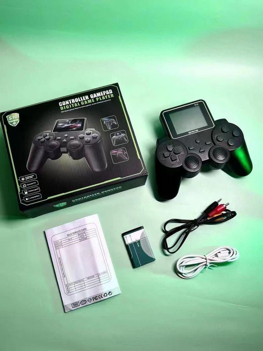 S10-Handheld Game Console, Classic Retro Video Gaming Player Colorful LCD Screen USB Rechargeable Portable Game Console with 520 in 1 Classic Old Games Best Toy Gift for Kids
