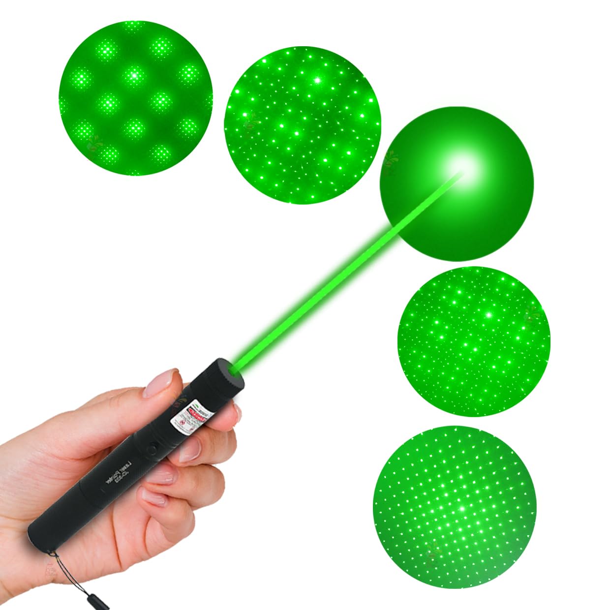 Green Laser Pointer | Long-Range, Laser Light Powerful | for Party, Disco Light Adjustable Mode, 2000m Handheld Laser Pen, Suitable for Camping, Hiking (Green)