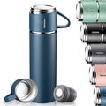500ml Stainless Steel Vacuum Insulated Bottle – Double Wall Flask with 2 Cups | Hot & Cold Thermos